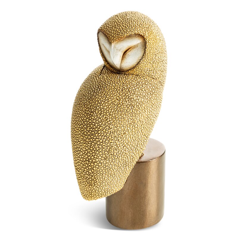 Figurka ceramiczna Lukas złota 9 X 7 X 19 cm – z unikalną fakturą