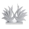 Figurka ceramiczna Eldo łabędzie srebrna 22 X 5 X 18 cm – wprowadza harmonię