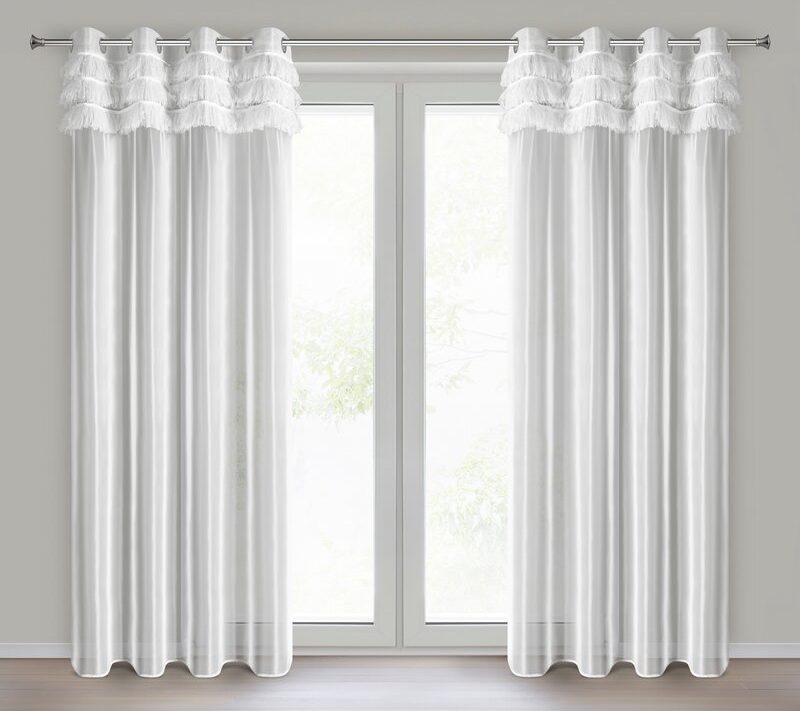 Firana gotowa Arabella 3 biała 140 X 250 cm – z ozdobną falbaną