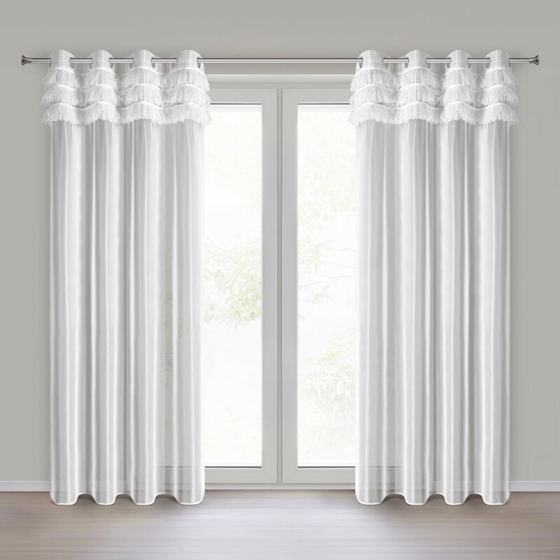 Firana gotowa Arabella 3 biała 140 X 250 cm – z ozdobną falbaną