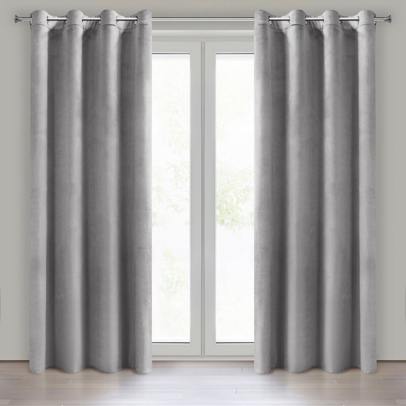 ZASŁONA GOTOWA D91 NAMI 135 X 250 CM SREBRNY