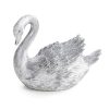 Figurka ceramiczna łabędź Devin srebrna 14 X 11 X 13 CM – z subtelnym blaskiem