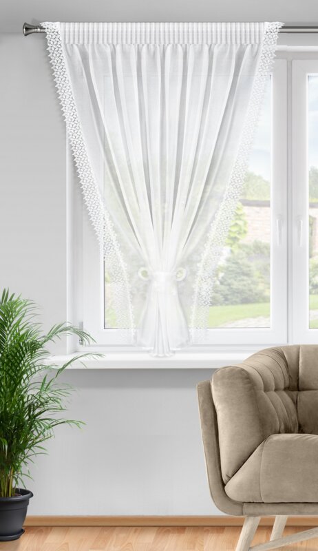 Firana gotowa Hestia 2 biała 200 X 160 cm – pięknie rozprasza światło