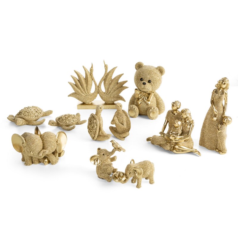 Figurka dekoracyjna Eldo szampańska 10 X 6 X 10 cm – z ceramiki