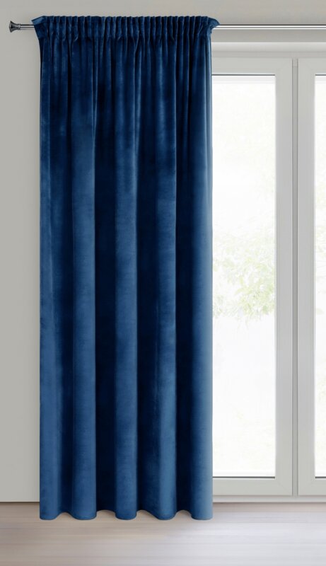 ZASŁONA GOTOWA D91 NAMI NA TAŚMIE 135 X 270 CM GRANATOWY