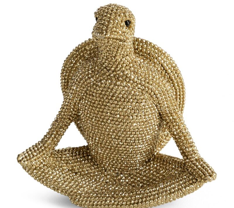 Figurka dekoracyjna Eldo szampańska 10 X 6 X 10 cm – z ceramiki