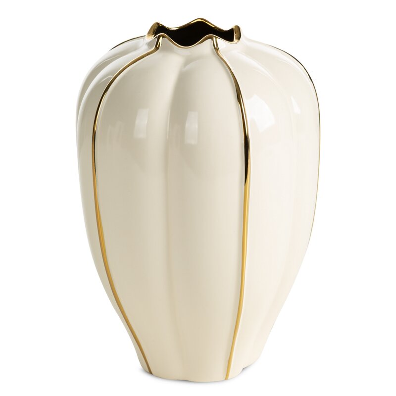 Wazon ceramiczny MARY kremowy 17 X 17 X 25 cm – na kwiaty i dekoracje