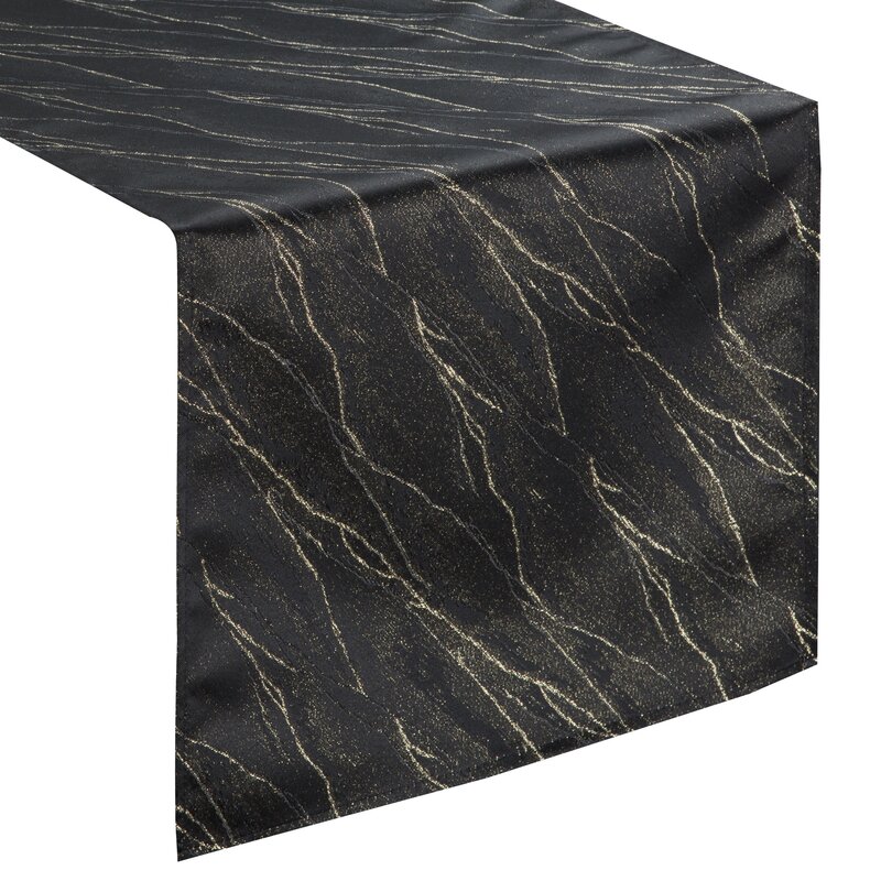 OBRUS SUZANA 40 X 140 CM CZARNY