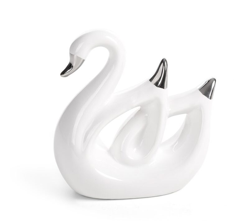 Figurka ceramiczna Alina biała 14 X 6 X 14 cm – stylowa ozdoba wnętrz