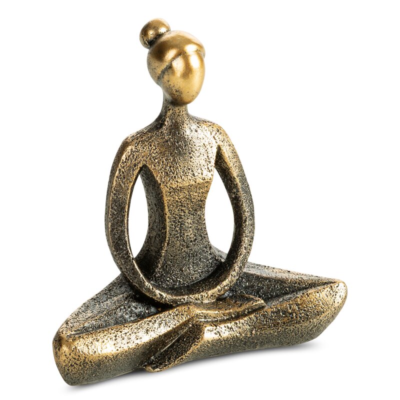 Figurka ceramiczna Lady złota 11 X 5 X 11 CM – na półkę i biurko
