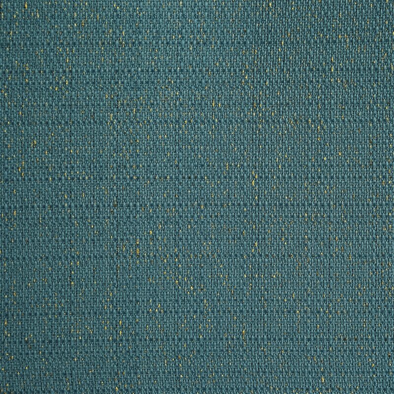 Zasłona gotowa Kira niebieska 140 X 250 CM – z subtelnym złotym nadrukiem