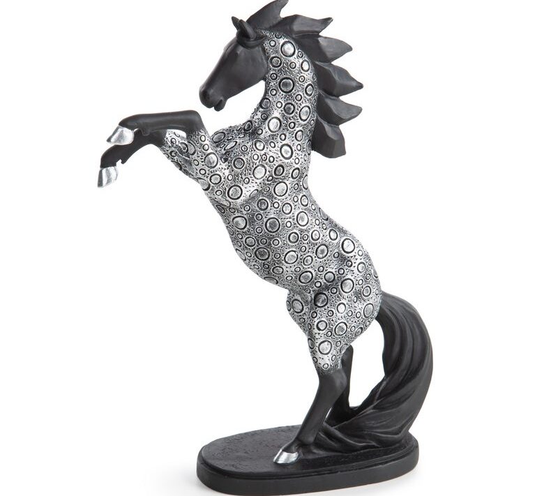 Figurka ceramiczna TRAVIS stalowa 19 X 7 X 26 CM – nowoczesny akcent do wnętrz