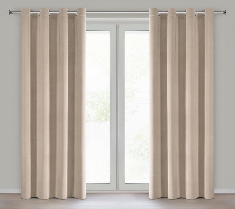 Zasłona gotowa Megi beżowa 140 X 250 CM – tworzy przytulny nastrój