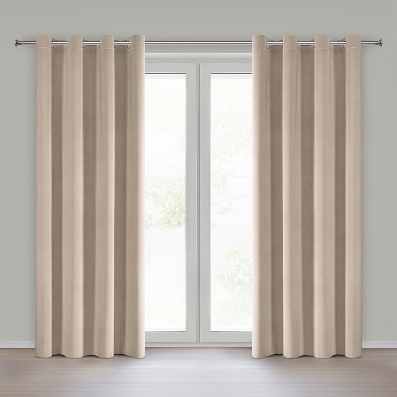 Zasłona gotowa Megi beżowa 140 X 250 CM – tworzy przytulny nastrój