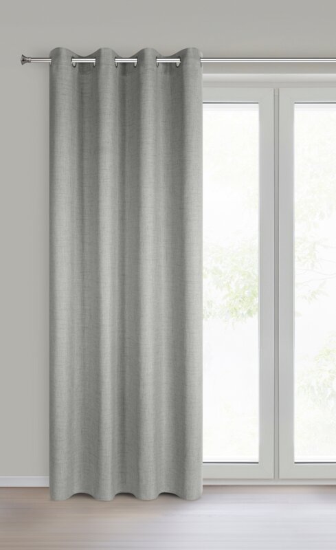 Zasłona gotowa JULA2 ciemnobeżowa 140 X 250 cm – styl eko i prywatność