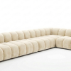Narożnik Modułowy Tapicerowany Arand Line SL4+S5+RK+SP4 - Nowoczesna Pikowana Sofa Narożna do Salonu 375 cm