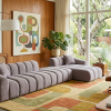 Narożna Sofa Tapicerowana Modułowa Arand Line SL+P+S+SZP - Nowoczesny Narożnik Pikowany z Szezlongiem