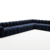 Narożnik Modułowy Tapicerowany Arand Line SL4+S5+RK+SP4 - Nowoczesna Pikowana Sofa Narożna do Salonu 375 cm