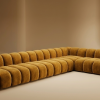 Narożnik Modułowy Tapicerowany Arand Line SL4+S5+RK+SP4 - Nowoczesna Pikowana Sofa Narożna do Salonu 375 cm