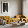 Narożna Sofa Tapicerowana Modułowa Arand Line SL+P+S+SZP - Nowoczesny Narożnik Pikowany z Szezlongiem