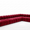 Narożnik Modułowy Tapicerowany Arand Line SL4+S5+RK+SP4 - Nowoczesna Pikowana Sofa Narożna do Salonu 375 cm