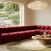 Narożnik Modułowy Tapicerowany Arand Line SL4+S5+RK+SP4 - Nowoczesna Pikowana Sofa Narożna do Salonu 375 cm