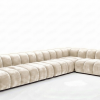 Narożnik Modułowy Tapicerowany Arand Line SL4+S5+RK+SP4 - Nowoczesna Pikowana Sofa Narożna do Salonu 375 cm