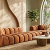 Narożna Sofa Tapicerowana Modułowa Arand Line SL+P+S+SZP - Nowoczesny Narożnik Pikowany z Szezlongiem
