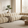 Narożnik Modułowy Tapicerowany Arand Line SL4+S5+RK+SP4 - Nowoczesna Pikowana Sofa Narożna do Salonu 375 cm