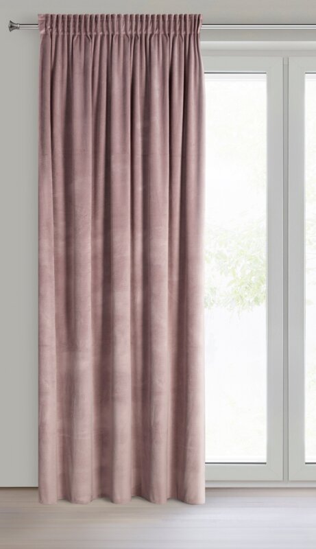 ZASŁONA GOTOWA D91 NAMI NA TAŚMIE 135 X 270 CM RÓŻOWY