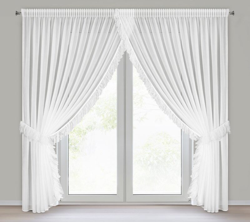 Firana gotowa Arabella 1 biała 400 X 250 CM – lekka i zwiewna