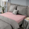 Prześcieradło z gumką jersey D91 jasnoróżowe 240 X 220 X 30 CM – miękkie i komfortowe