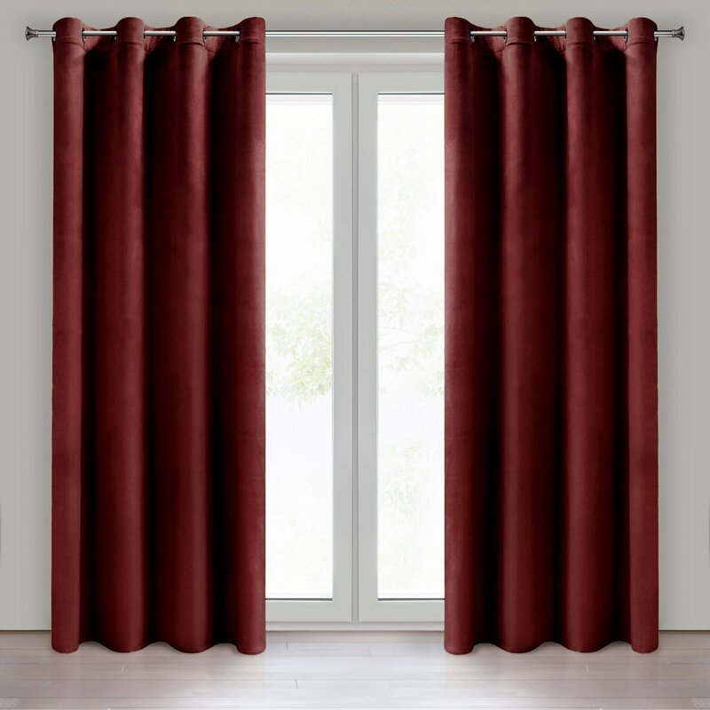 ZASŁONA GOTOWA D91 NAMI 135 X 250 CM BORDOWY