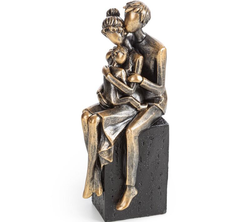 Figurka ceramiczna Melody złota 8 X 10 X 23 cm – symbol rodziny i miłości