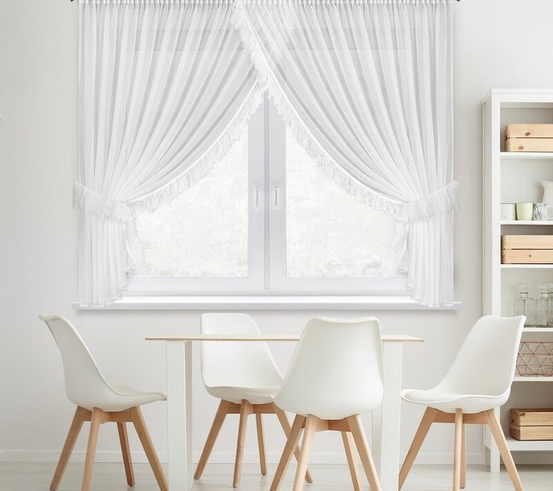 Firana gotowa Arabella 1 biała 400 X 180 cm – lekka i rozświetlająca