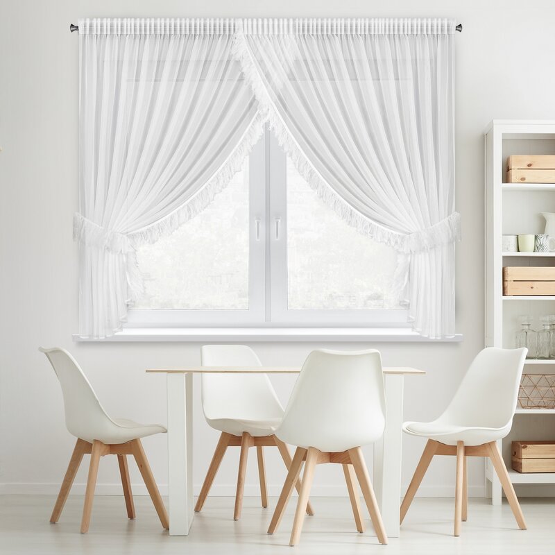 Firana gotowa Arabella 1 biała 400 X 180 cm – lekka i rozświetlająca