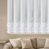 Firana gotowa Arabella 3 biała 400 X 160 CM – z ozdobną obszywką