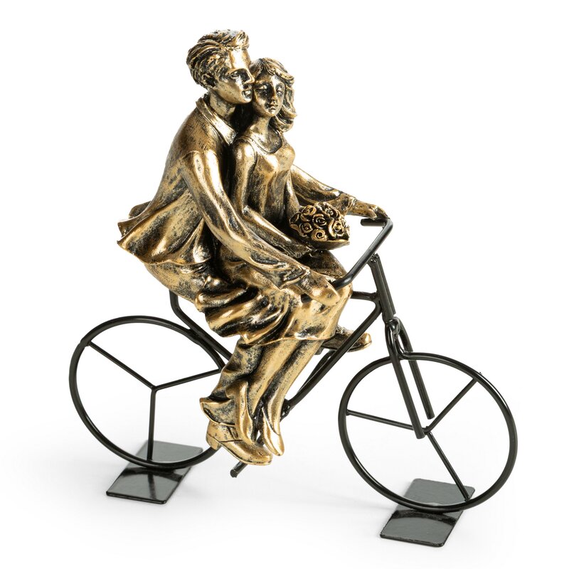 Figurka ceramiczna Velo złota 16 X 7 X 17 cm – romantyczna ozdoba wnętrza