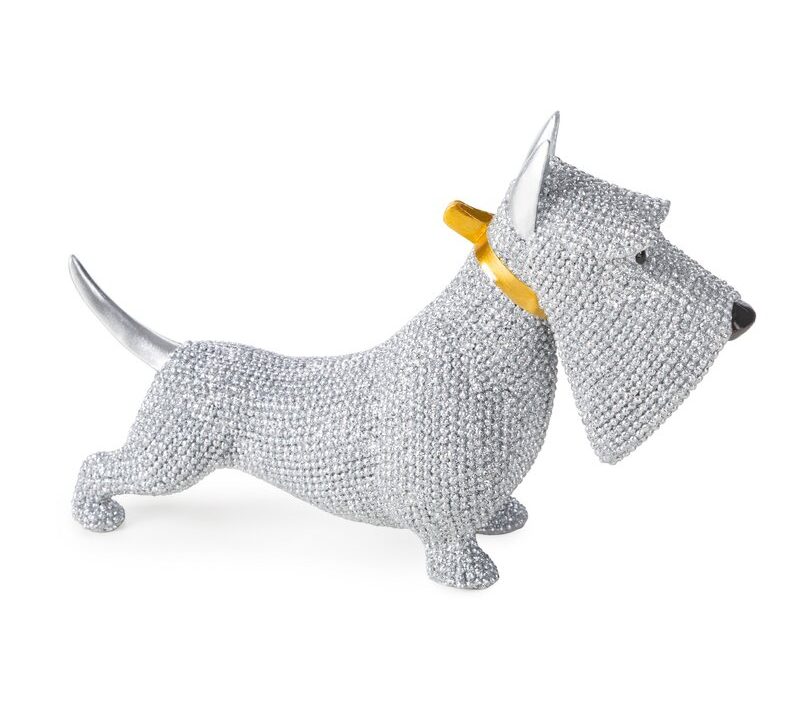 Figurka ceramiczna ELDO srebrna 19 X 6 X 12 CM – lśniąca ozdoba