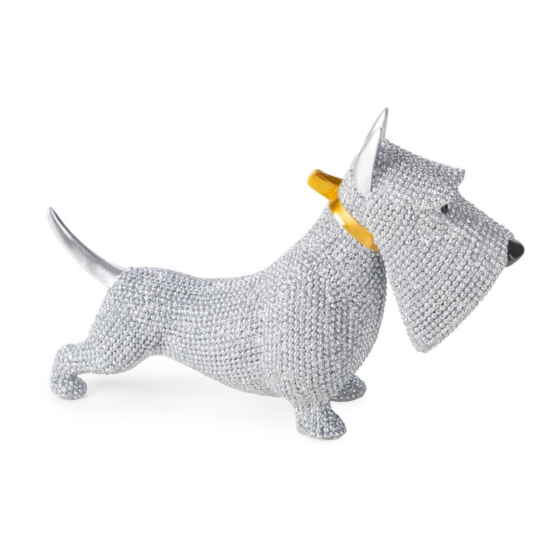 Figurka ceramiczna ELDO srebrna 19 X 6 X 12 CM – lśniąca ozdoba