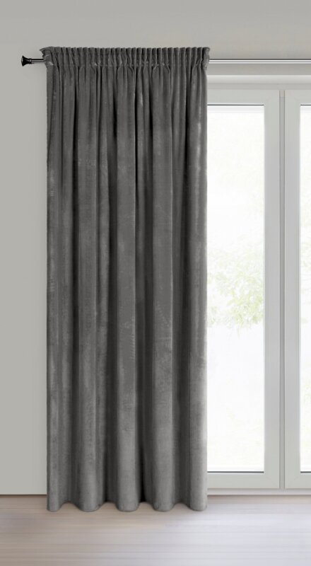 ZASŁONA GOTOWA D91 NAMI NA TAŚMIE 135 X 270 CM STALOWY