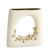 Wazon ceramiczny Rosi (02) kremowy 22 X 8 X 36 cm – na suszone kwiaty