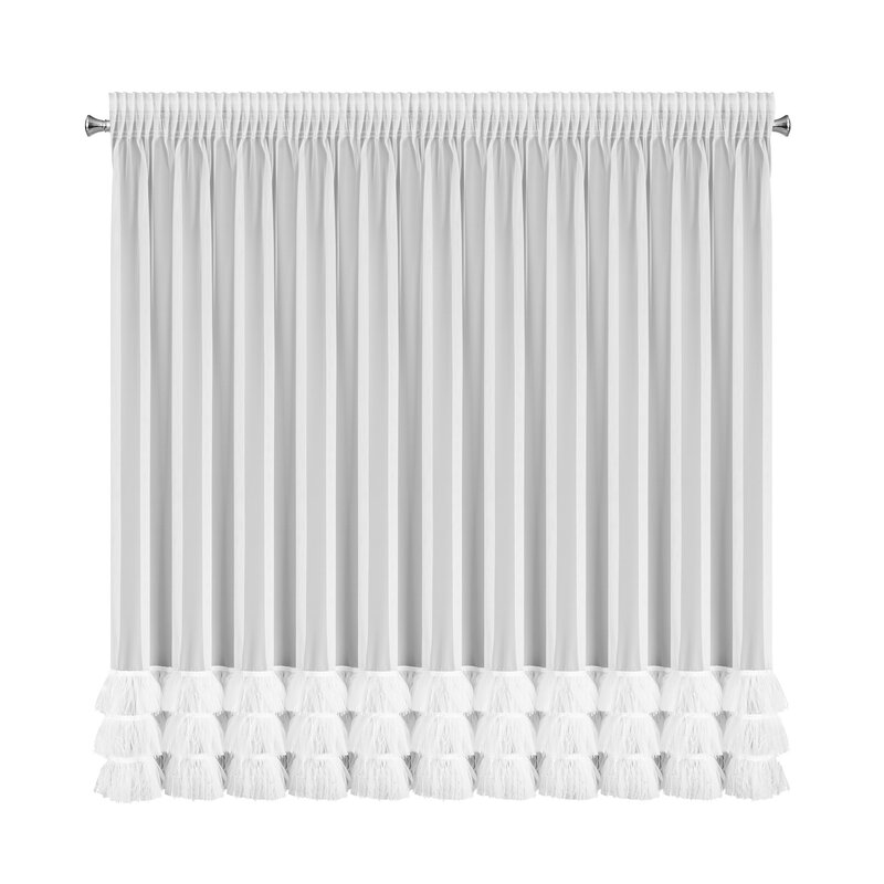 Firana gotowa na taśmie Arabella 3 biała 400 X 160 cm – z ozdobną obszywką