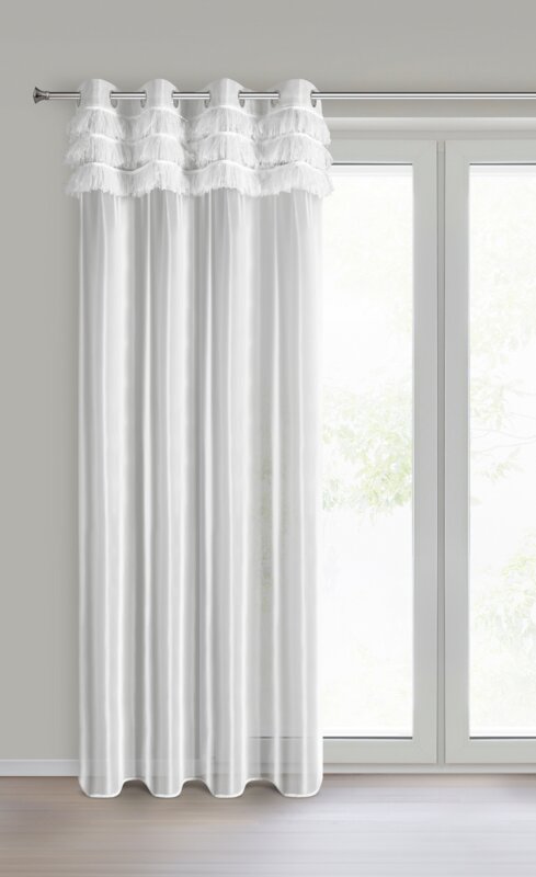 Firana gotowa Arabella 3 biała 140 X 250 cm – z ozdobną falbaną