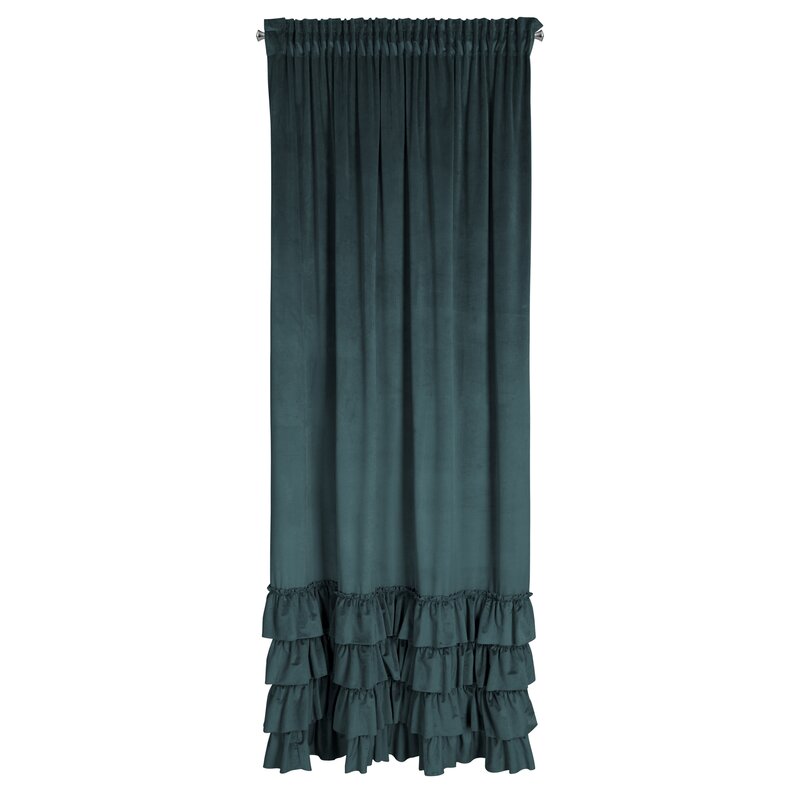 Zasłona gotowa Charlotte1 morska 140 X 270 CM – gotowa do zawieszenia