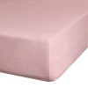 Prześcieradło z gumką jersey D91 jasnoróżowe 240 X 220 X 30 CM – miękkie i komfortowe