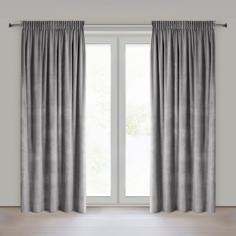 ZASŁONA GOTOWA D91 NAMI NA TAŚMIE 135 X 270 CM SREBRNY