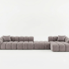 Narożna Sofa Tapicerowana Modułowa Arand Line SL+P+S+SZP - Nowoczesny Narożnik Pikowany z Szezlongiem