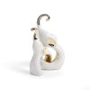 Figurka ceramiczna Tree 01 złota 18 X 7 X 26 CM – z lśniącymi kryształkami