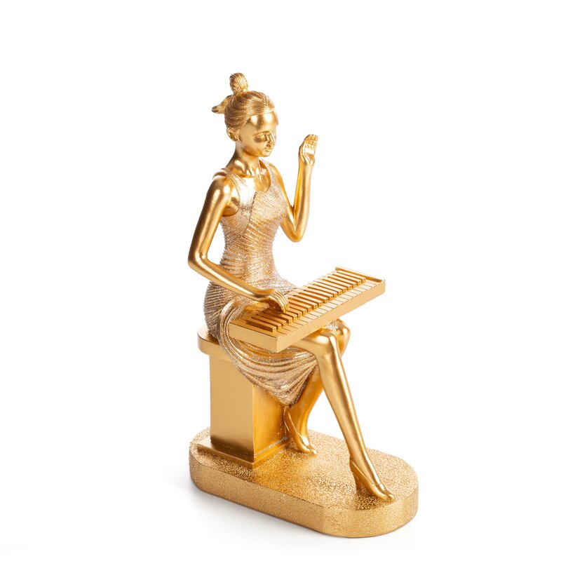 FIGURKA DEKORACYJNA DOLI 11 X 16 X 25 CM ZŁOTY